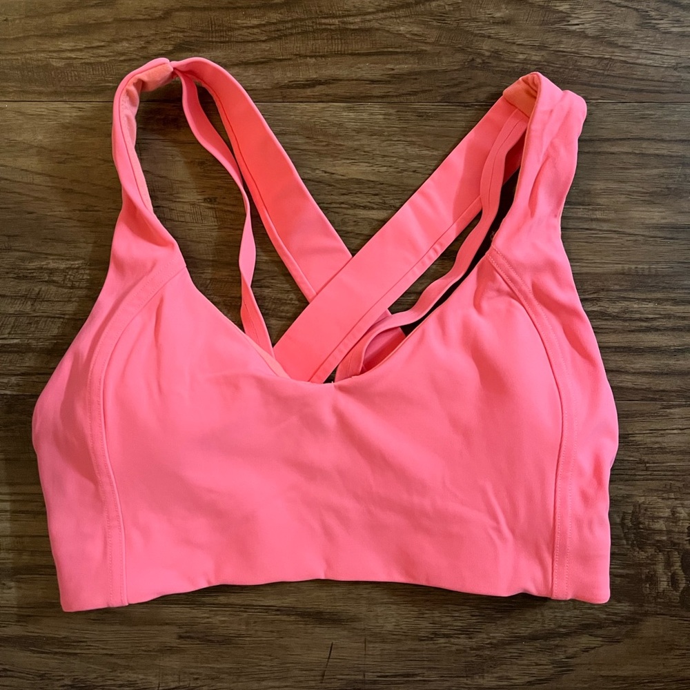 Lululemon peach/orange sports bra, size 6